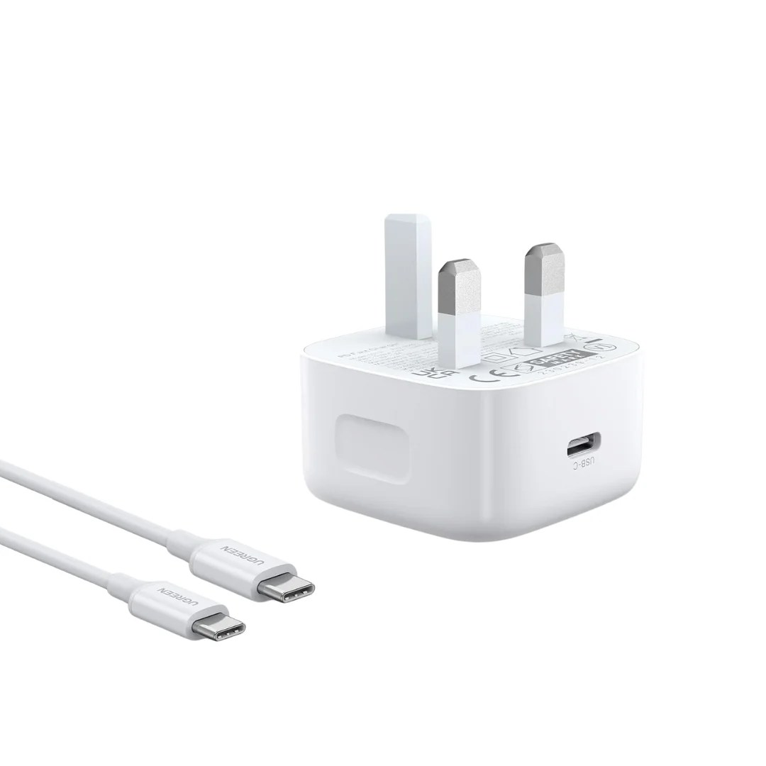 UGREEN 45438 20W PD Fast Charger with Type-C to Type-C Fast Cable