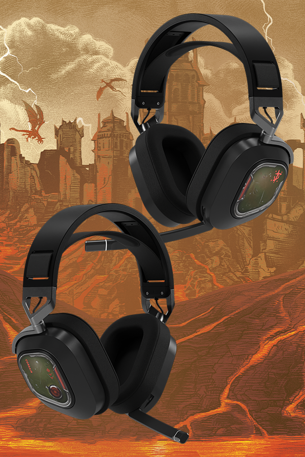 CORSAIR HS80 RGB WIRELESS Premium Gaming Headset with Spatial Audio
