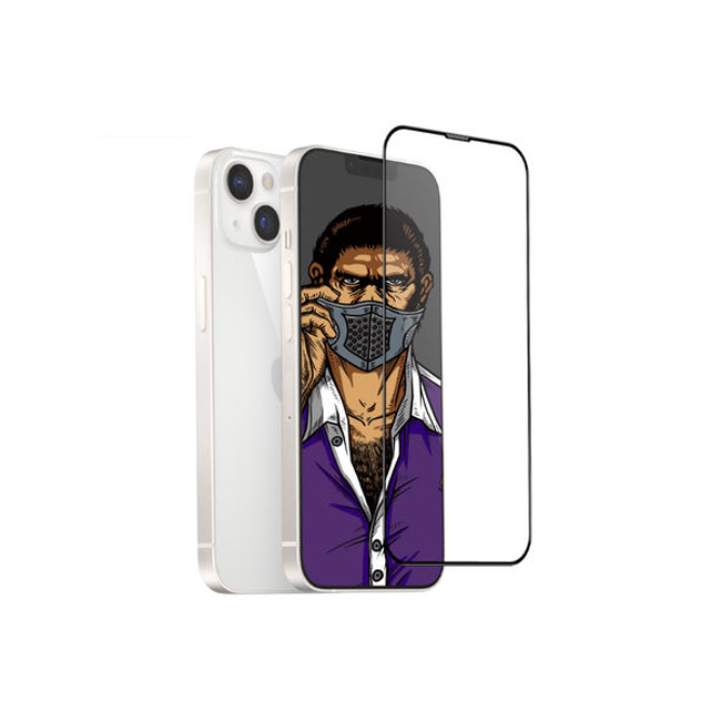 iPhone 13 3D Armor Edge Tempered Glass - Green