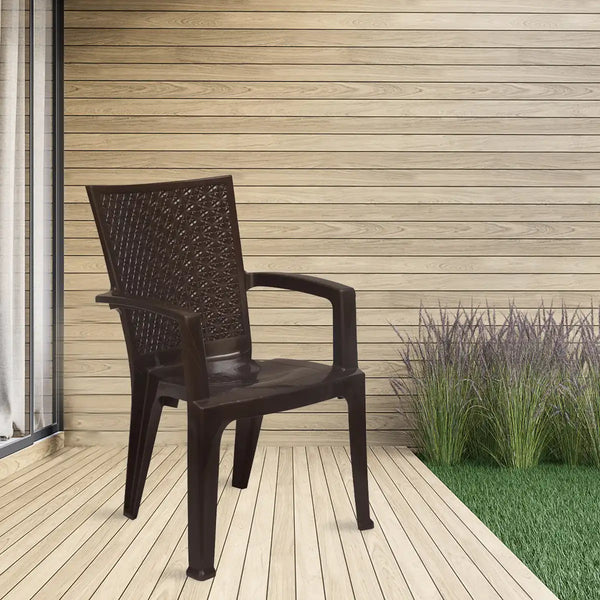 Nilkamal Amelia Plastic Chair - Pear Wood
