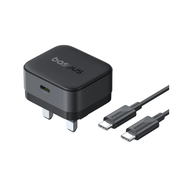 Baseus Palm 20W Type-C Fast UK Charger with Type-C to Type-C Cable