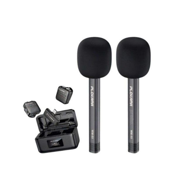 Plokama WM-80 Remote Lavalier Microphone &amp; Handheld Stick