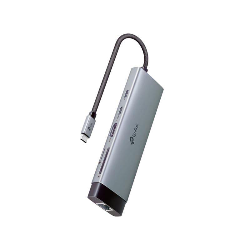 TP-Link UH9120C USB Type-C to 4K@60Hz HDMI, 1 Gbps Ethernet Port, SD &amp; microSD UHS-I, 100W Power Delivery, 1× USB-C Data Ports, 3× USB-A Data Ports 9-Port Hub Adapter